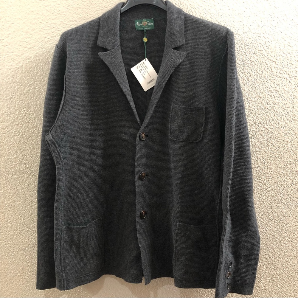 Alan Paine Wool Cashmere Wendover Sweater Jacket Mens Size 3XL